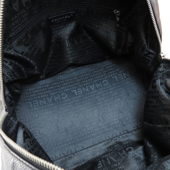 Chanel Coco Mark Silver Hardware Handbag Black Calf - Picture 5 of 9